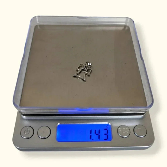 Vintage Sterling Angel Outline Pendant - Picture 6 of 6